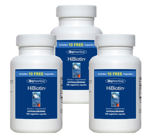 High-Dose Biotin - HiBiotin® 3 Bottles - 100mg x 300 Capsules