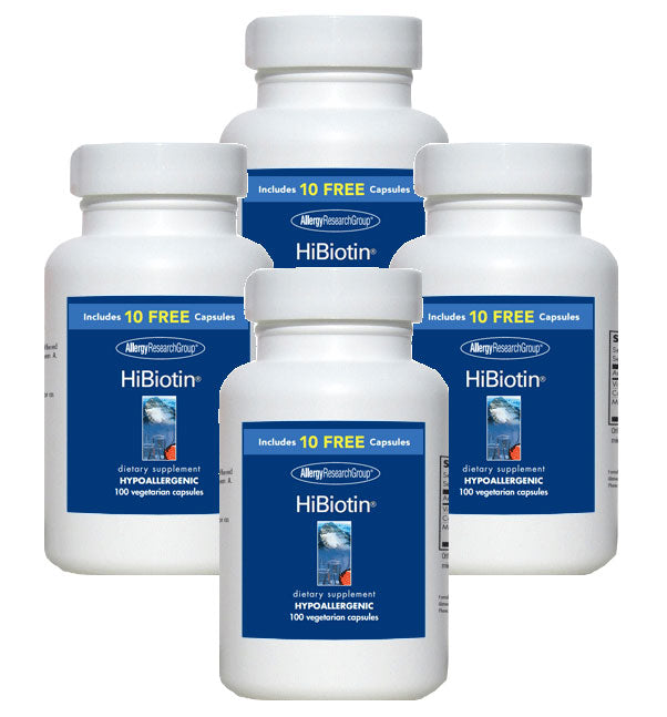 High-Dose Biotin - HiBiotin® 4 Bottles - 100mg x 400 Capsules